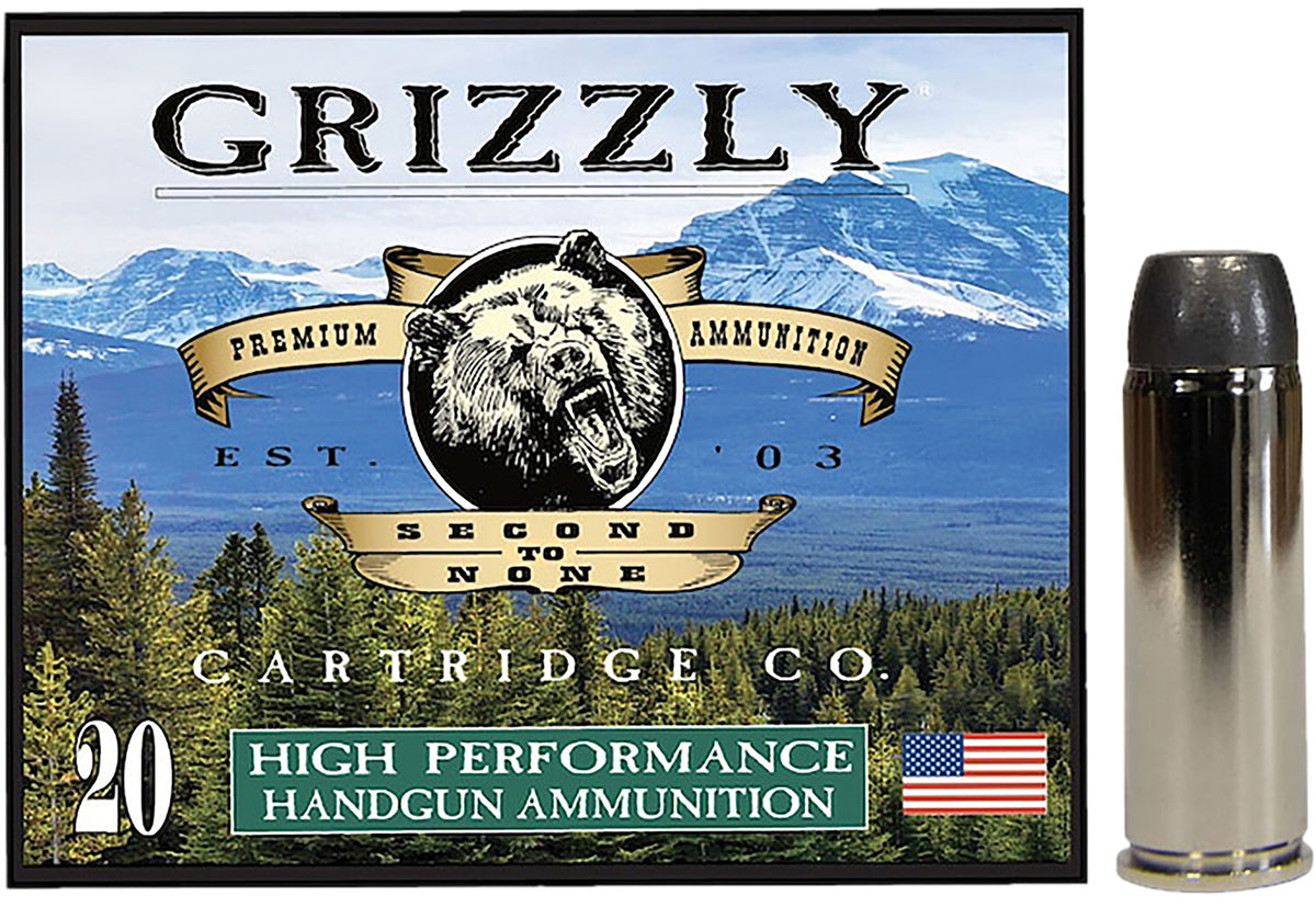 Grizzly Cartridge .45 Long Colt Handgun Ammo  Flat Nose FMJ 265 grain 