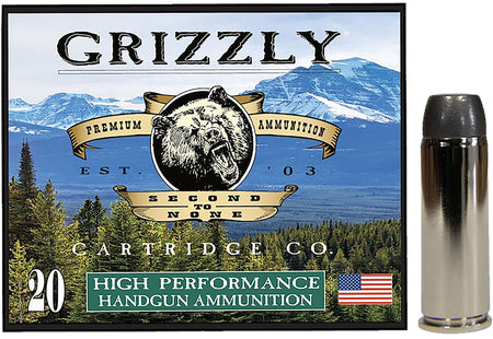 Grizzly Cartridge .45 Long Colt Handgun Ammo  Flat Nose FMJ 265 grain 