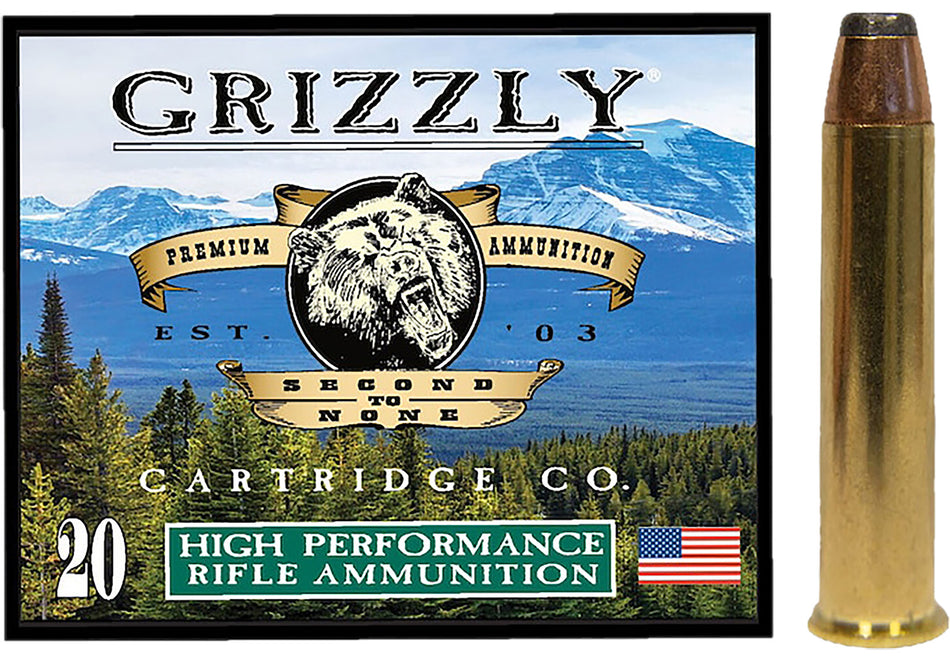 Grizzly Cartridge .45-70 Government Rifle Ammo  Bonded Jacketed Hollow Point BHP 300 grain 