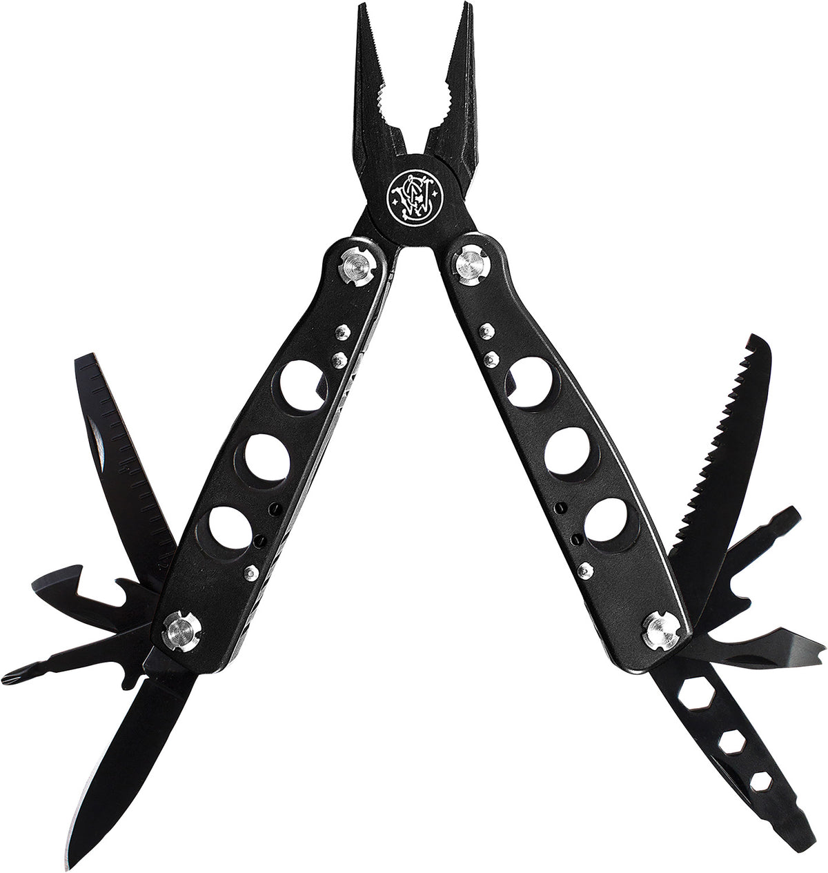 S&W Knives SWMT1CP Multi-Tool 6.50" Black with Pliers Blade File Screwdrivers and Carrying Case