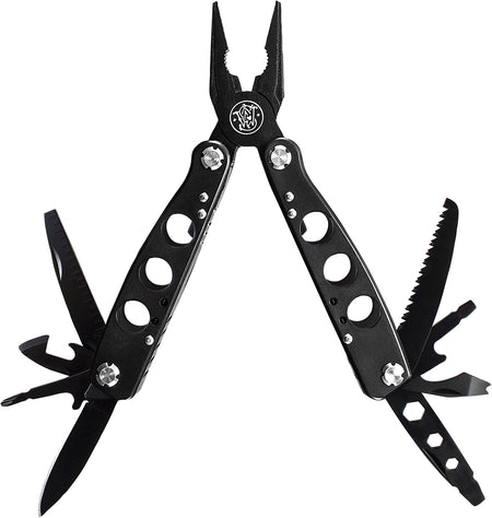 S&W Knives SWMT1CP Multi-Tool 6.50" Black with Pliers Blade File Screwdrivers and Carrying Case