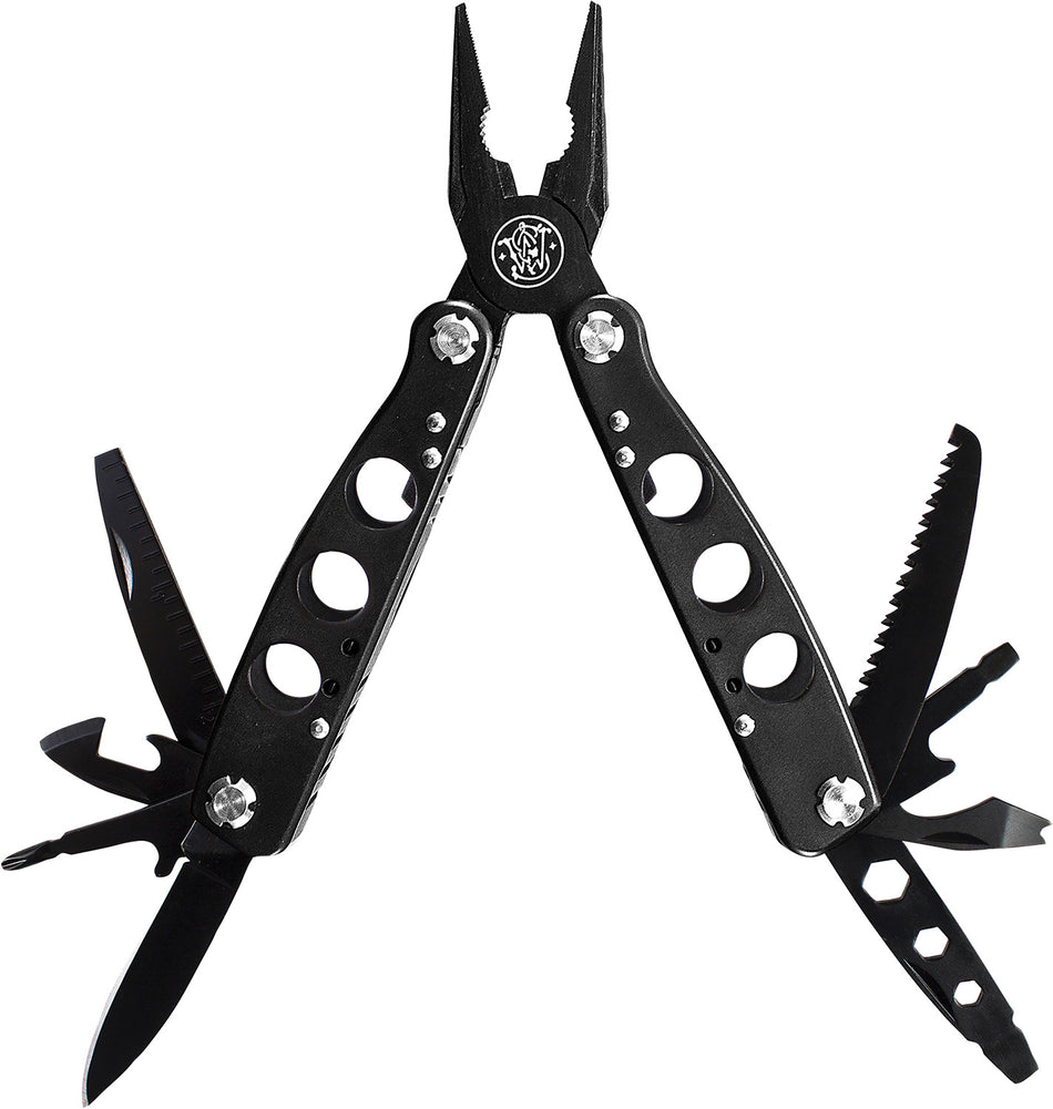 S&W Knives SWMT1CP Multi-Tool 6.50" Black with Pliers Blade File Screwdrivers and Carrying Case