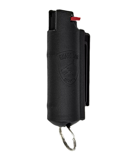 Skyline Guard Dog PSGDQABK Quick Action Pepper Spray 16 ft Black Belt Clip Keychain