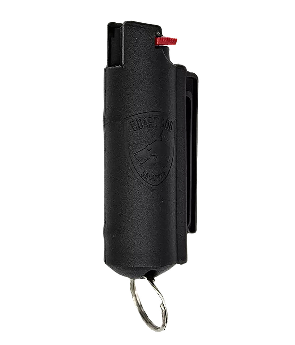Skyline Guard Dog PSGDQABK Quick Action Pepper Spray 16 ft Black Belt Clip Keychain