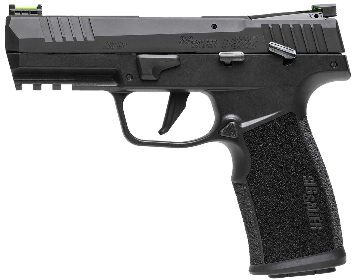 Sig Sauer P322 CA-Compliant .22LR 4" Optics-Ready Pistol, Black, Two 10-Round Magazines
