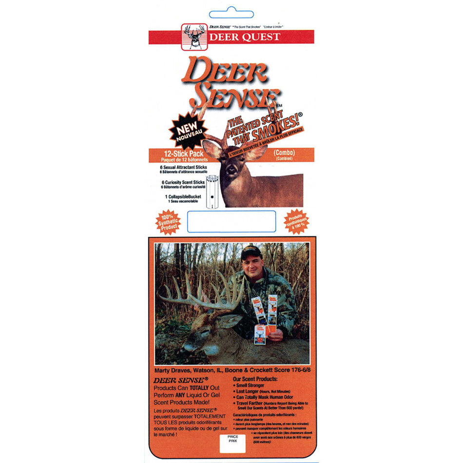 Deer Quest Deer Sense 12 pk. Combo Scent Sticks with Collapsible Bucket