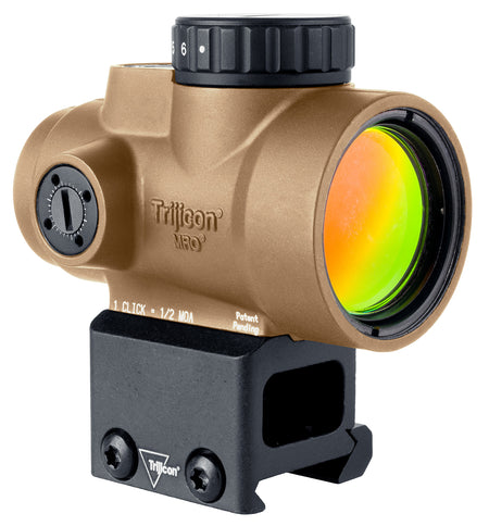 Trijicon MRO SD 1x25mm 2 MOA Red Dot Reflex Sight Lower 1/3 Co-Witness Coyote Tan