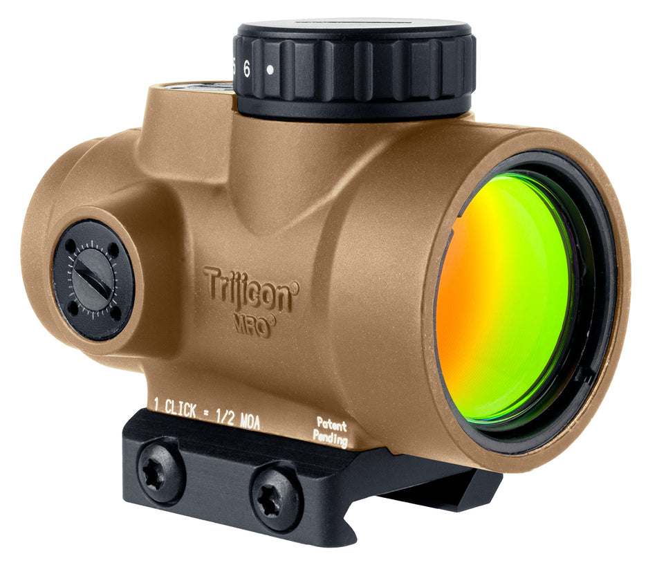 Trijicon MRO SD 1x25mm 2 MOA Green Dot Reflex Sight Low Mount Coyote Tan