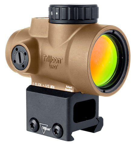 Trijicon MRO SD 1x25mm 2 MOA Green Dot Reflex Sight Lower 1/3 Co-Witness Coyote Tan