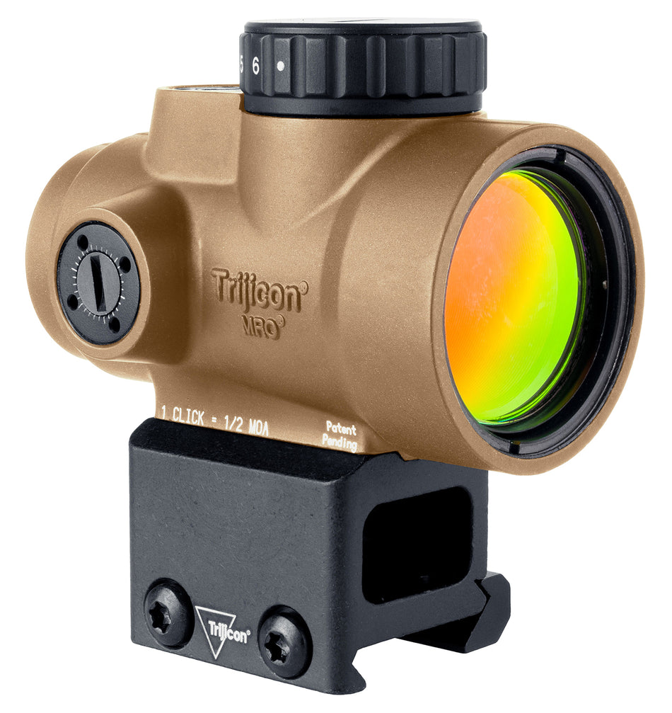 Trijicon MRO SD 1x25mm 2 MOA Green Dot Reflex Sight Lower 1/3 Co-Witness Coyote Tan