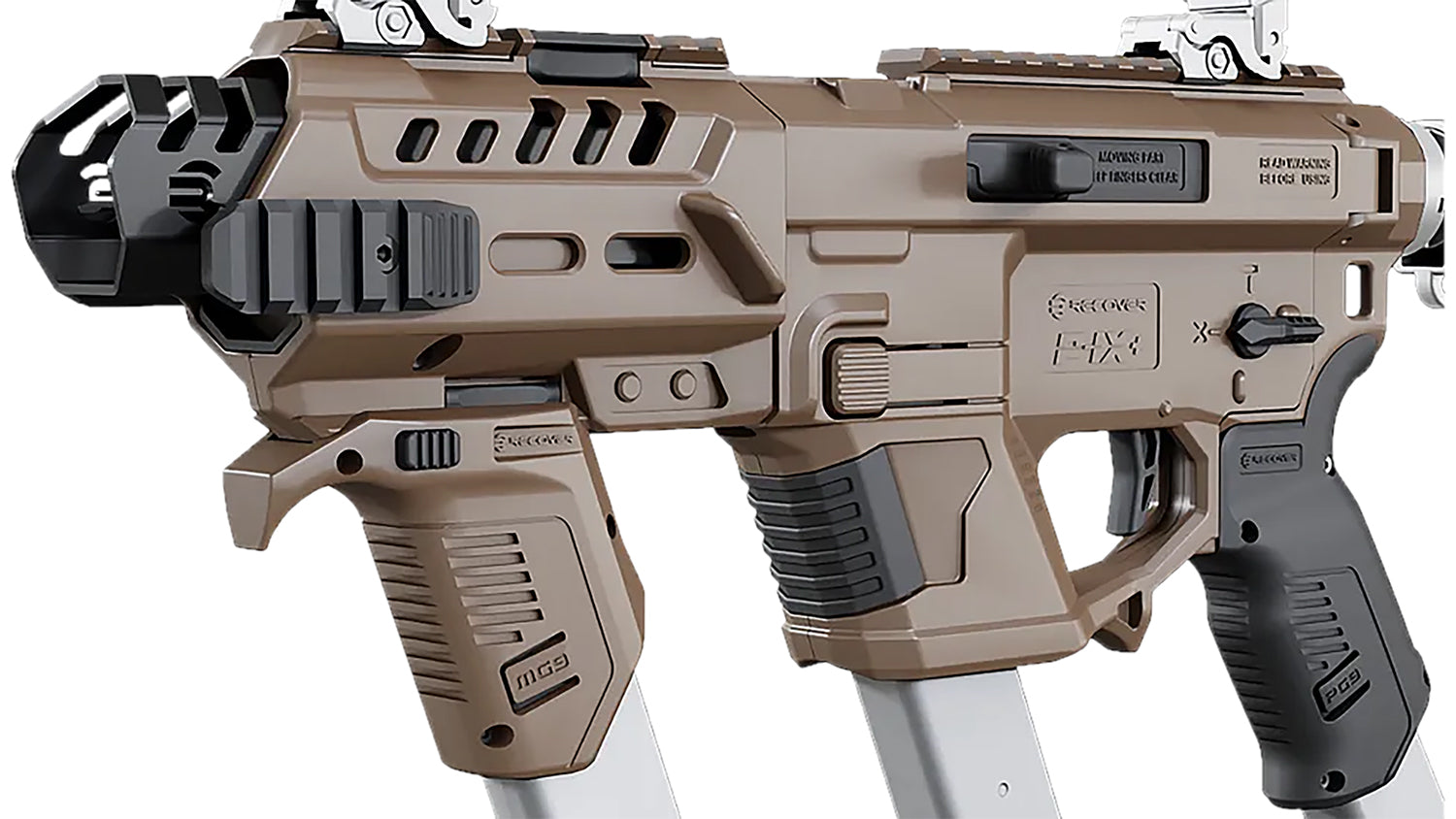 Recover Tactical P-IX+MG Tan Polymer Ambidextrous Fits AR Platform PIXMG02