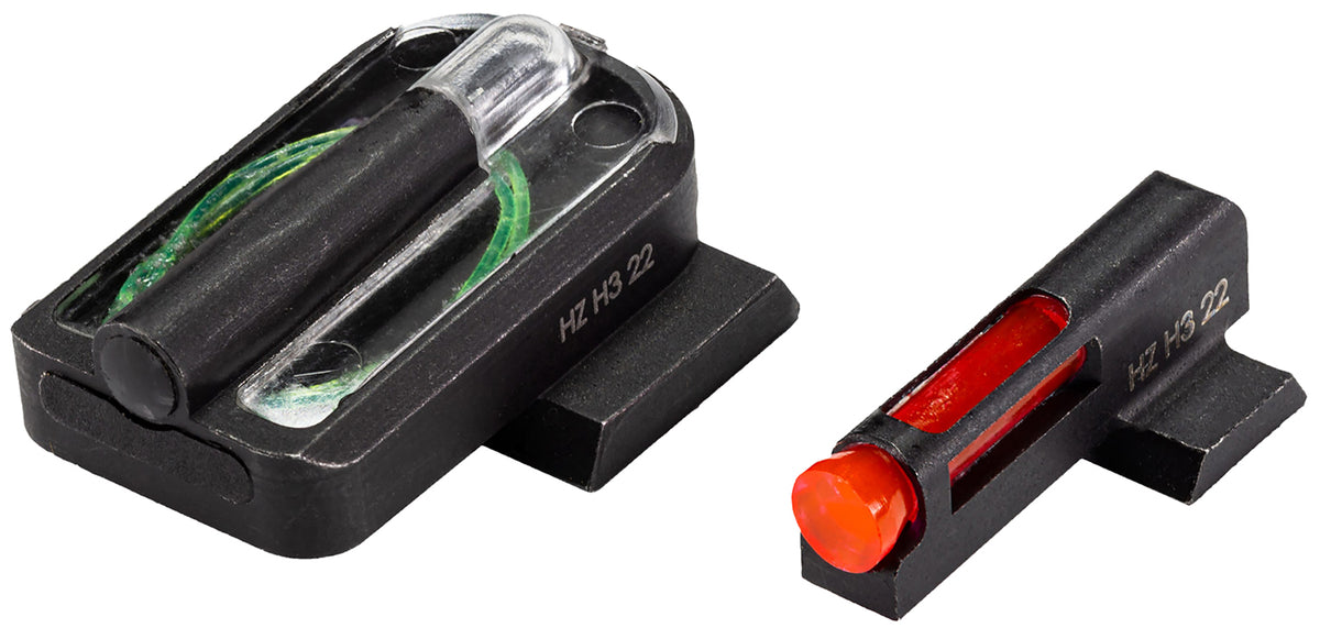 HiViz FastDot H3 CKMFD21 Tritium & Fiber Optic Sights Red/Green Black Frame Fits Canik Mete