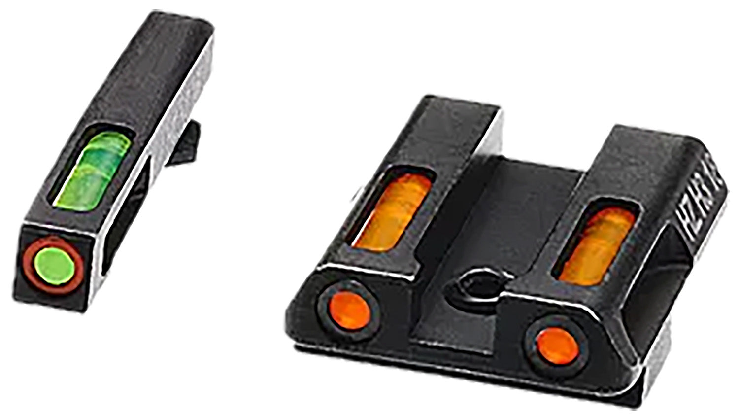 HiViz LiteWave H3 GLN621 Green Tritium & Orange Outline Sight Set with LitePipes Fits Glock 42/43/43X/48