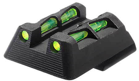 HiViz HKLW11 LiteWave Steel Rear Sight Green & Red LitePipes Black Frame for H&K HK45/P30/VP9/VP40