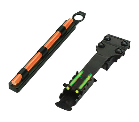 HiViz TB2004 TomBuster II Turkey Sight Set Green Orange LitePipes Fully Adjustable for Ribbed Shotguns