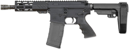 Rock River Arms BLK2132 LAR-15M 300 AAC Blackout 30+1 8" Black M-LOK Handguard, Black Aluminum Picatinny Rail Receiver, Black Polymer SB Tactical SBA3 Arm Brace, Black Hogue Rubber Grip