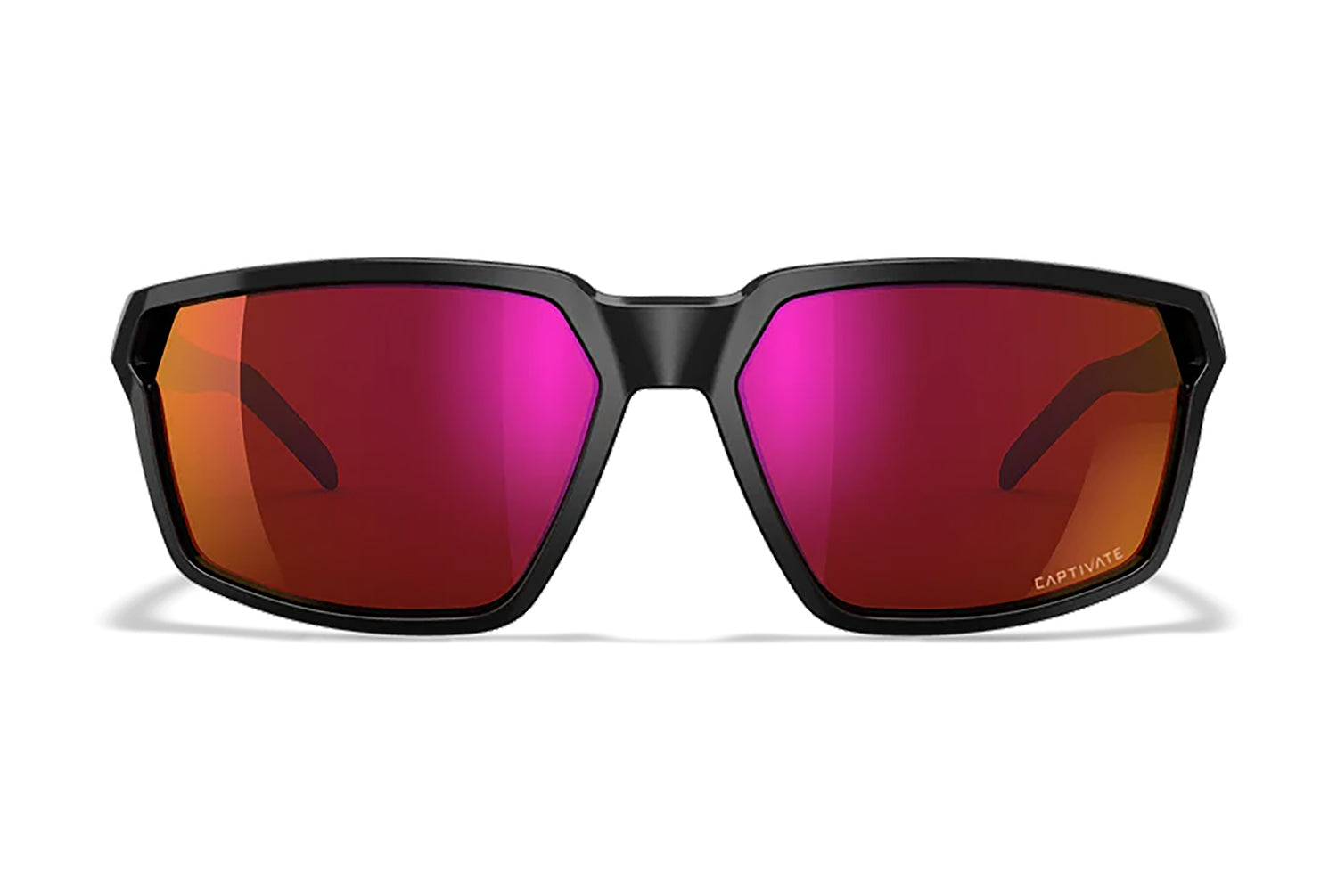 Wiley X Sierra M/L Safety Glasses, Red Mirror Polycarbonate Lens, Gloss Black Frame