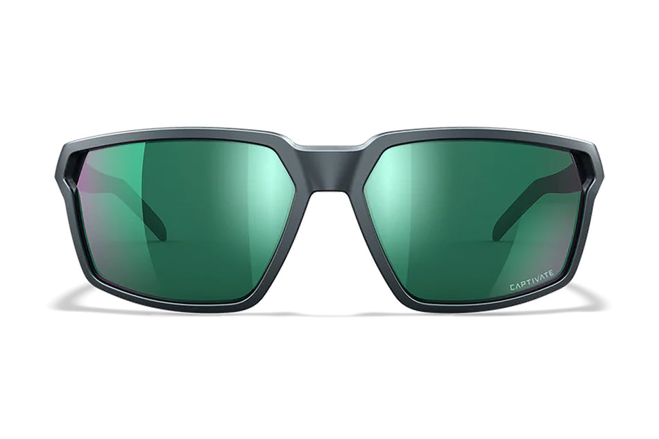 Wiley X Sierra M/L Safety Glasses, Green Mirror Polycarbonate Lens, Matte Graphite Frame