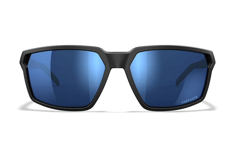 Wiley X Sierra M/L Safety Glasses, Blue Mirror Polycarbonate Lens, Matte Black Frame