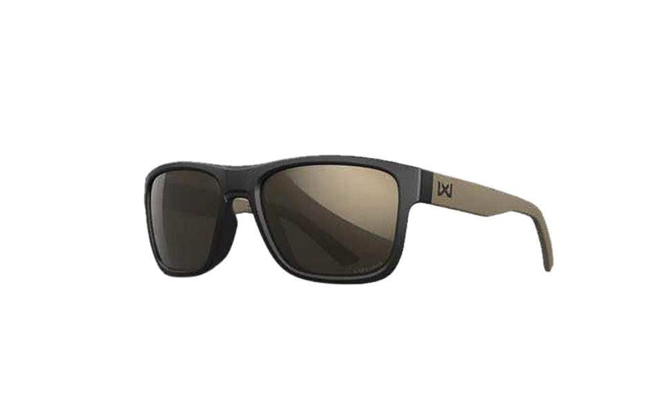 Wiley X Ovation Safety Glasses, Tungsten Mirror Polycarbonate Lens, Matte Black & Tan Frame