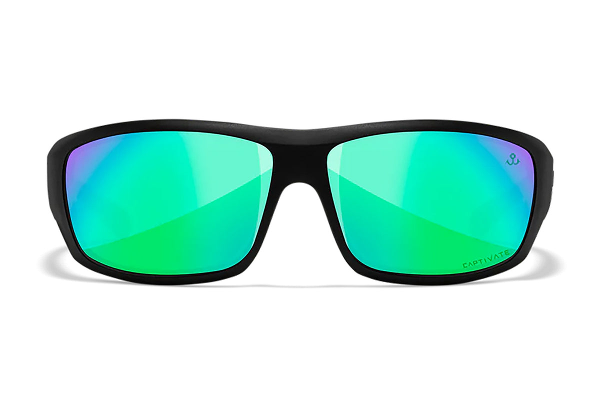 Wiley X Omega ACOME22 Matte Black Frame Green Mirror Lens Protective Eyewear