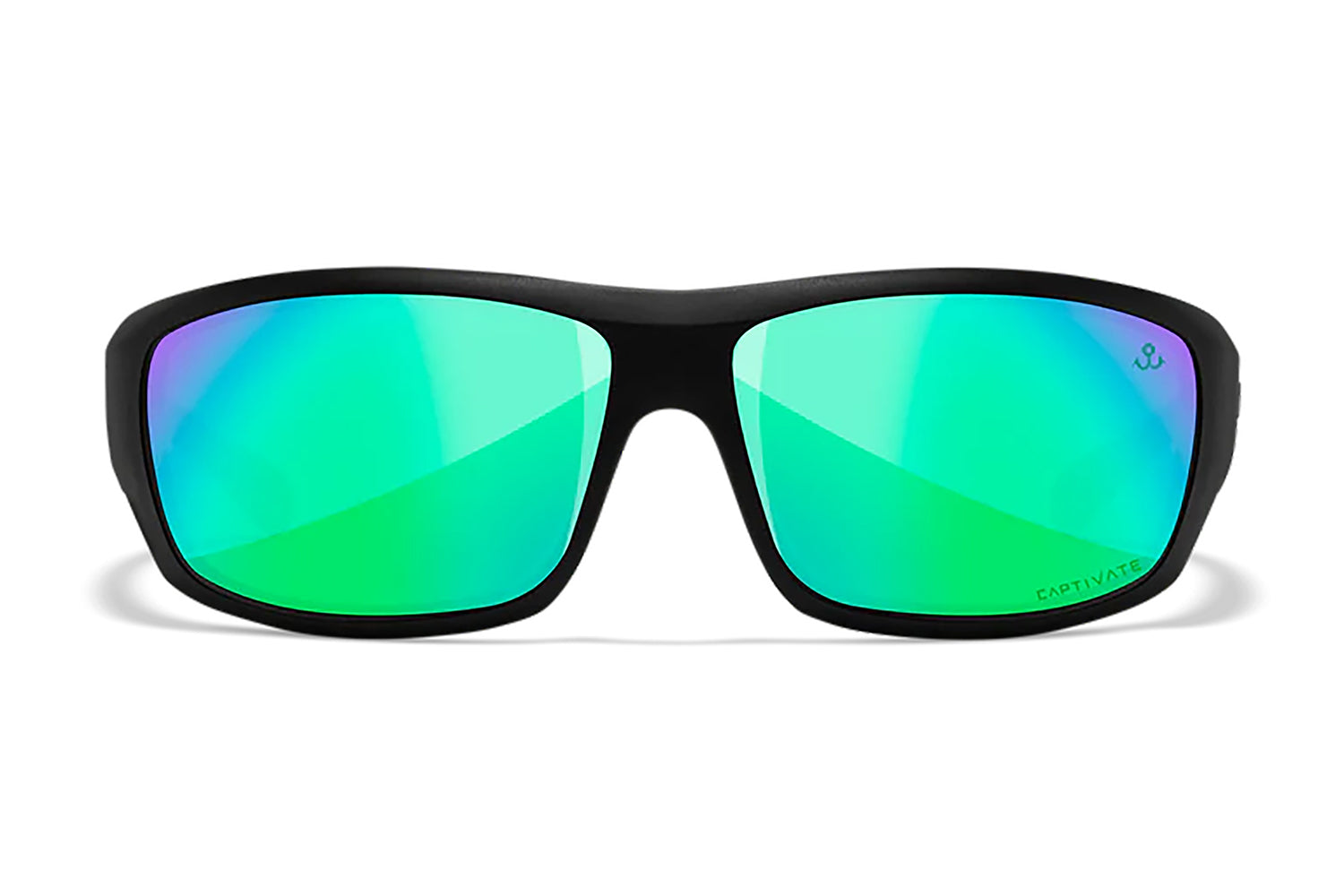 Wiley X Omega ACOME22 Matte Black Frame Green Mirror Lens Protective Eyewear