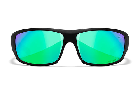 Wiley X Omega ACOME22 Matte Black Frame Green Mirror Lens Protective Eyewear