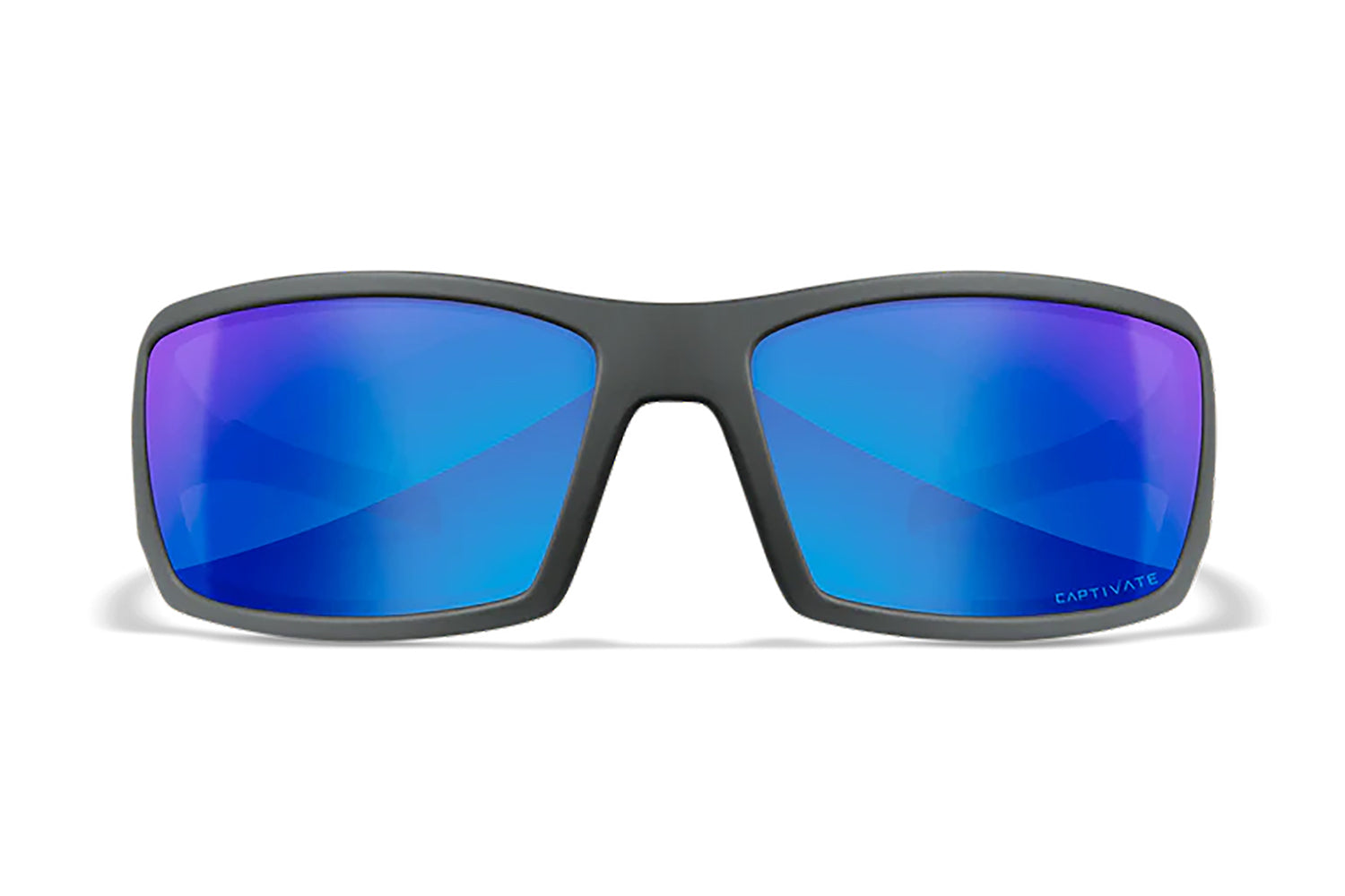 Wiley X Twisted SSTWI09 M/L Matte Gray Frame Blue Mirror Lens Protective Eyewear