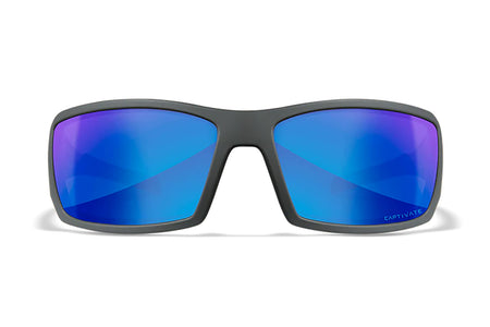 Wiley X Twisted SSTWI09 M/L Matte Gray Frame Blue Mirror Lens Protective Eyewear