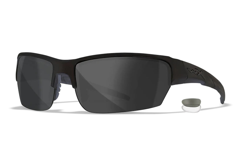 Wiley X Saint CHSAI07 S/M Matte Black Frame Smoke Gray/Clear Lens Protective Eyewear