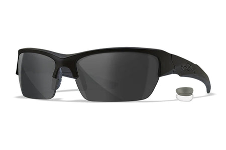 Wiley X Valor CHVAL07 Medium Matte Black Frame Smoke Gray/Clear Lens Ballistic Eyewear