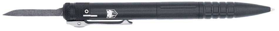 CobraTec Knives Tactical Pen Gen II Black Aluminum OTF Knife D2 Steel Drop Point Blade