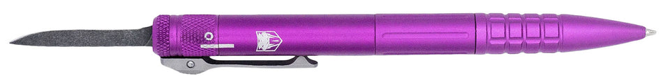 CobraTec Knives Tactical Pen Gen II Purple Aluminum OTF Knife D2 Steel Drop Point Blade