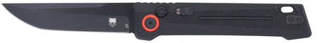 CobraTec Knives CTIFRBLK Inferno OTF 3.50" Tanto Plain Black TiCN D2 Blade, 4.75" Black Textured Handle Ambidextrous Clip