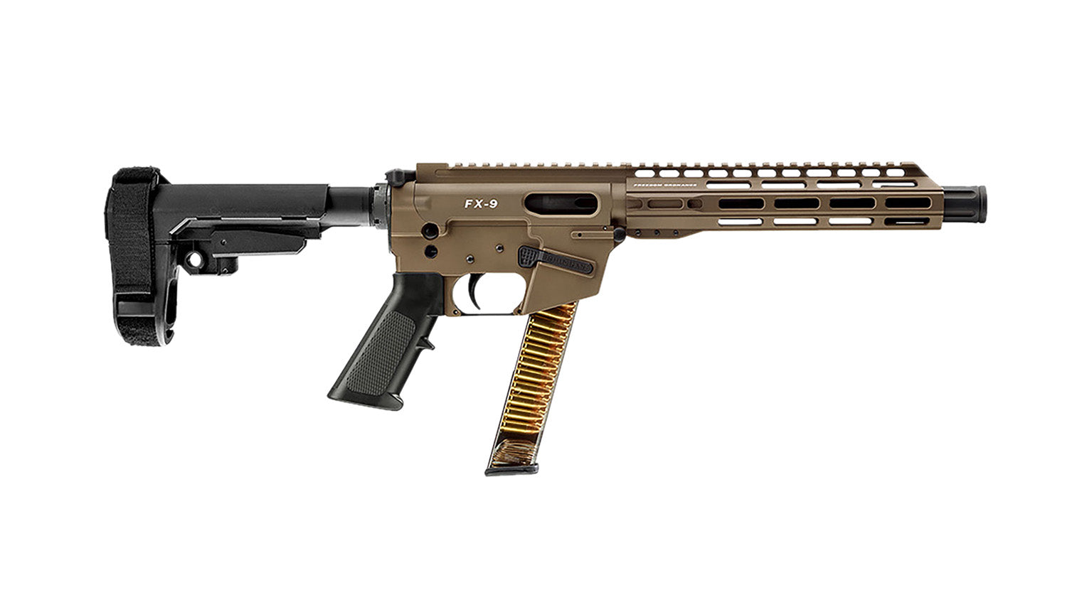 Freedom Ordnance FX9P 9mm Luger 10" Pistol, 31+1 Capacity - Flat Dark Earth (FX9P10S-FDE)