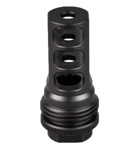 SilencerCo AC1276 ASR 3-Port Muzzle Brake 9/16x24 RH Thread 30 Cal Black Nitride