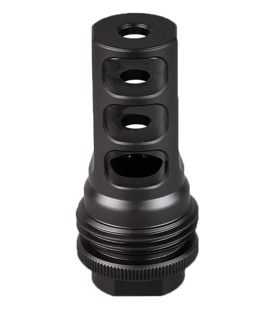 SilencerCo AC4766 ASR 3-Port Muzzle Brake 9/16x24 RH Thread 9mm Black Nitride