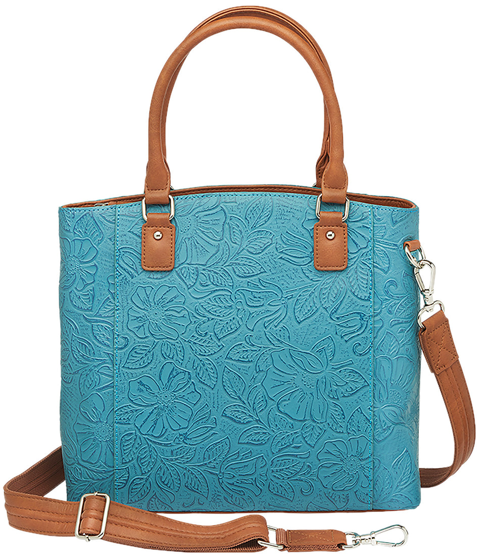 GTM GTM-51TLD/TBLUE TOWN TOTE COWHIDE TURQ
