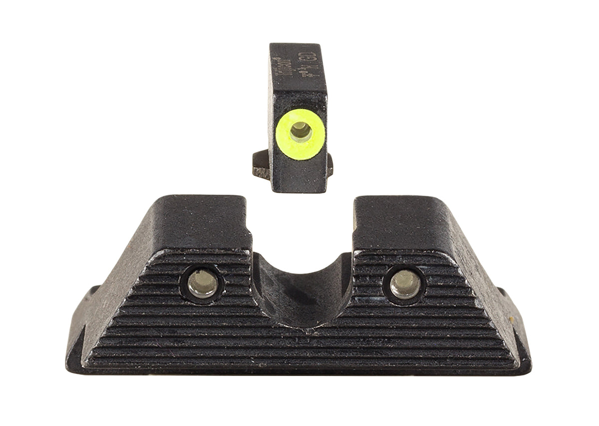 Trijicon 600845 Glock 42/43/43X/48 HD XR Night Sights – Green/Yellow Front, Green Rear