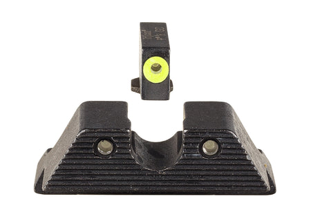 Trijicon 600845 Glock 42/43/43X/48 HD XR Night Sights – Green/Yellow Front, Green Rear