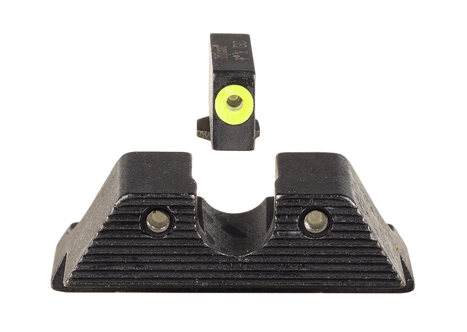 Trijicon 600845 Glock 42/43/43X/48 HD XR Night Sights – Green/Yellow Front, Green Rear