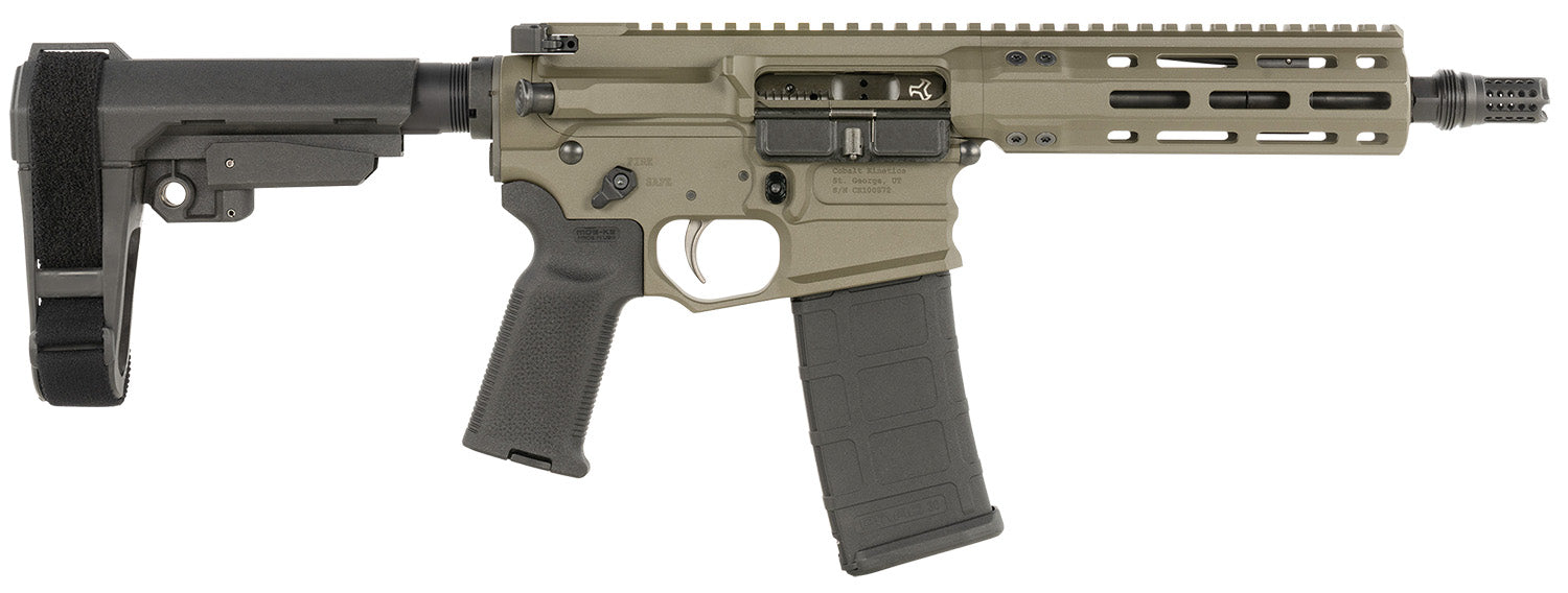 Cobalt Kinetics Pro Lite .300 Blackout 30+1 7.5" Barrel Pistol, CK Green Receiver, SBA3 Brace