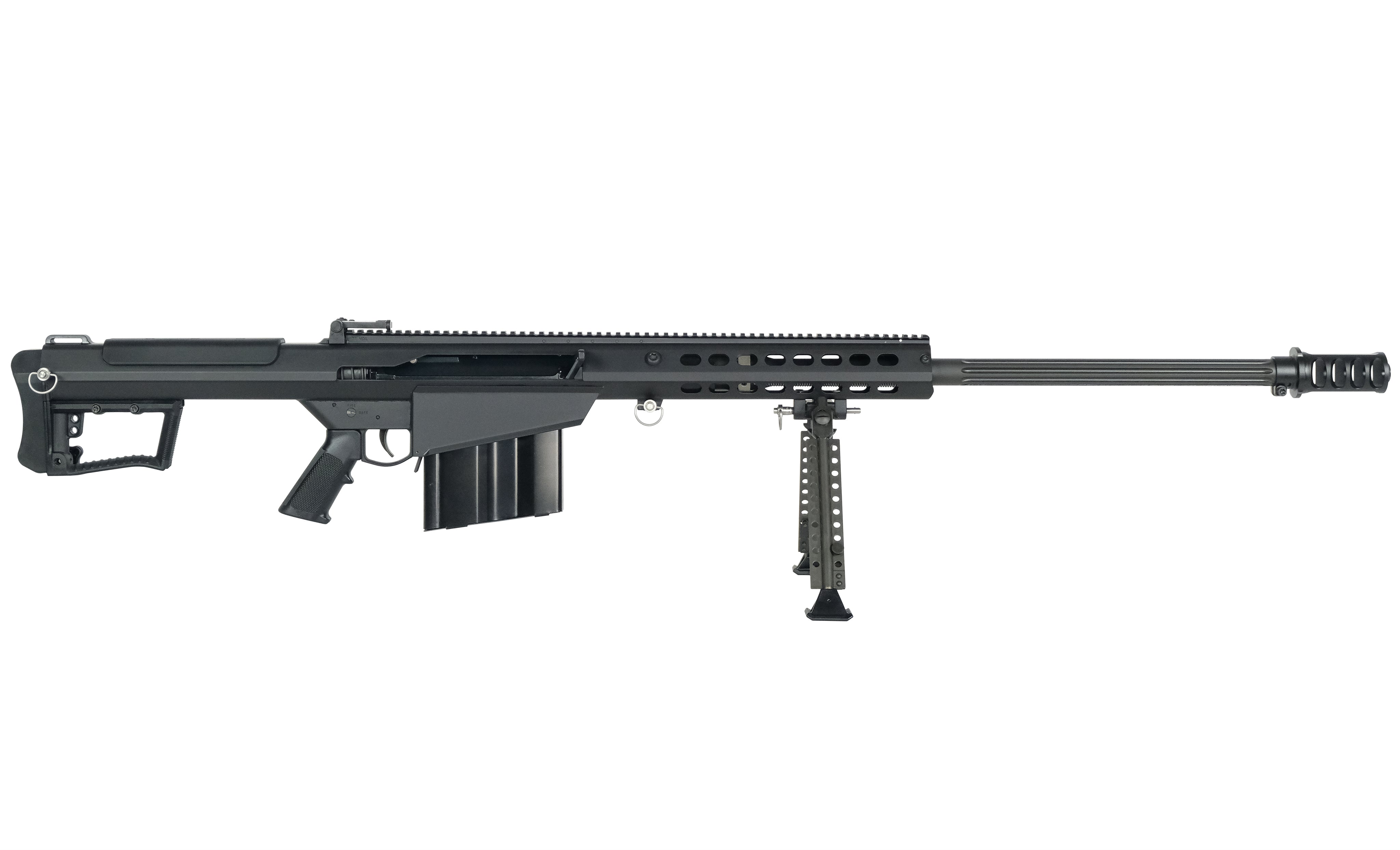 Barrett 18059 M107A1 50 BMG 29" 10+1 Black Cerakote Black Fixed w/Sorbothane Recoil Pad Stock Black Polymer Grip