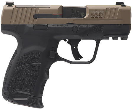 HK PI CC9 9mm Luger Pistol - Optic Ready, FDE Finish, Includes 10-Round and 12-Round Magazines