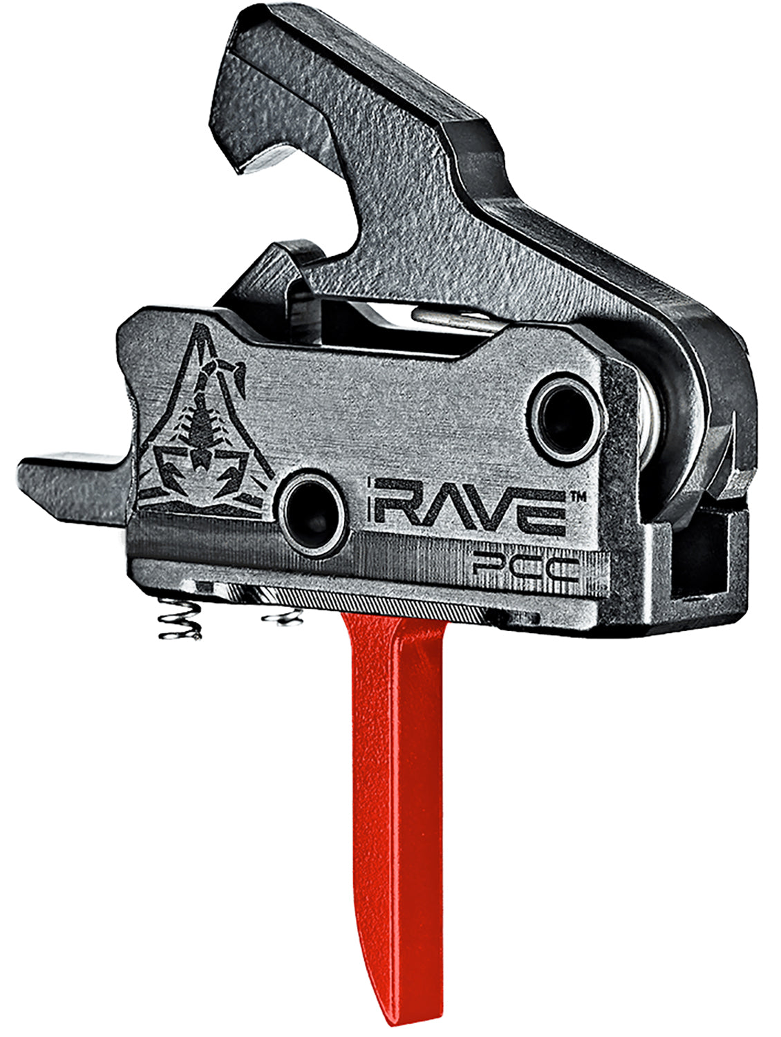 Rise Armament Rave Pistol Caliber Carbine Flat Trigger Upgrade Black/Red Single-Stage