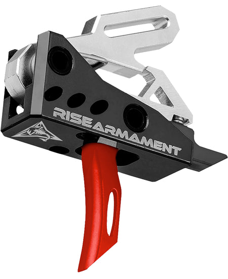 Rise Armament RA-535 APT Black/Red Single-Stage Trigger with Anti-Rotation Pins for AR