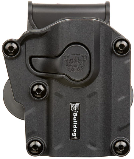 Bulldog MX001L Black Polymer Multi-Fit OWB Holster for Full Size Handguns Left Hand