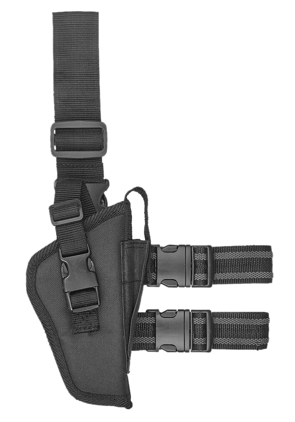 Bulldog WTAC7R Black Tactical Leg Holster Adjustable Fits 2-4" Barrel Right Hand