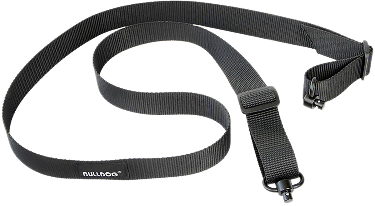 Bulldog BD832 Black Two-Point Deluxe Rifle Sling with QD Swivels