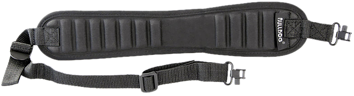Bulldog BD837 Black Ribbed Rifle Sling with Locking Swivels